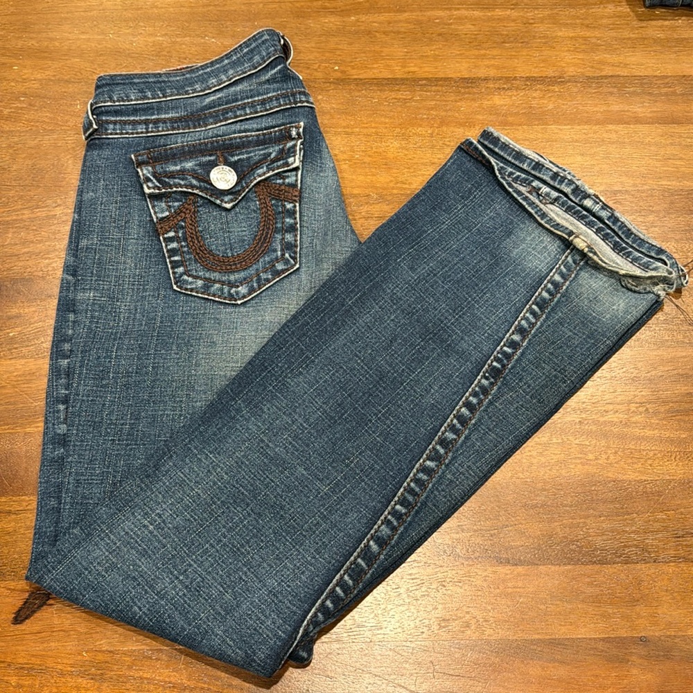 True Religion Rainbow 🌈 Joey Jean Size 27 boot Cut